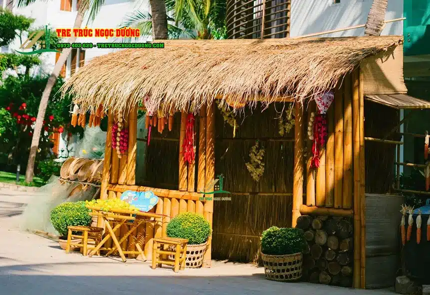 Thiết kế gian hàng hội chợ ẩm thực quê
